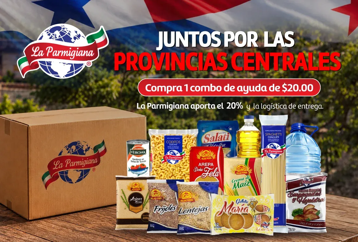 Juntos por las Provincias Centrales: compra 1 combo de ayuda de $20.00; La Parmigiana aporta el 20% y la logística de entrega